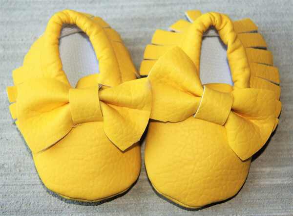 Image of Yellow Bow Moccs