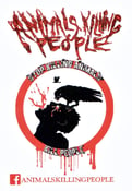 Image of AKP Sticker - Crow-Man Symbol 4x3in. in white. (2 stickers for $1) Free with any order!