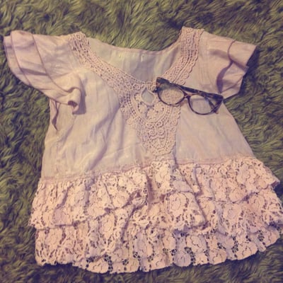 Image of Frilly Lavander 70s blouse🌙