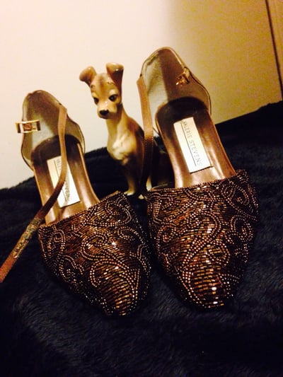 Image of Vintage pointed ankle strap heels
