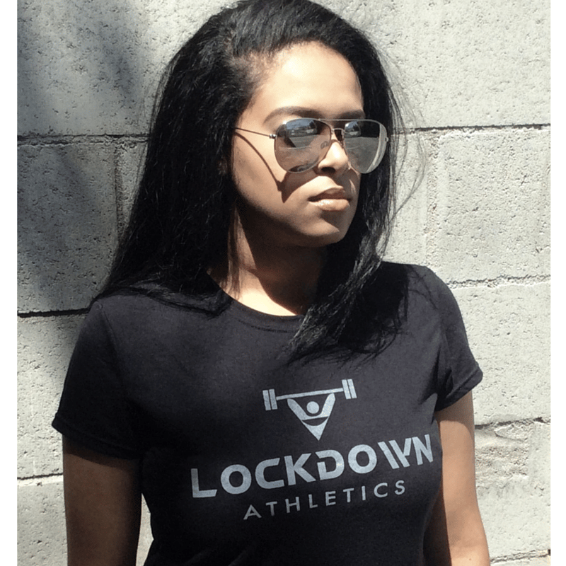 Image of Women's Power Series Black Athletic T-Shirt