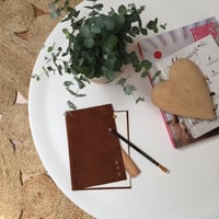 Image 1 of Leather Bound Notepad - more coming soon