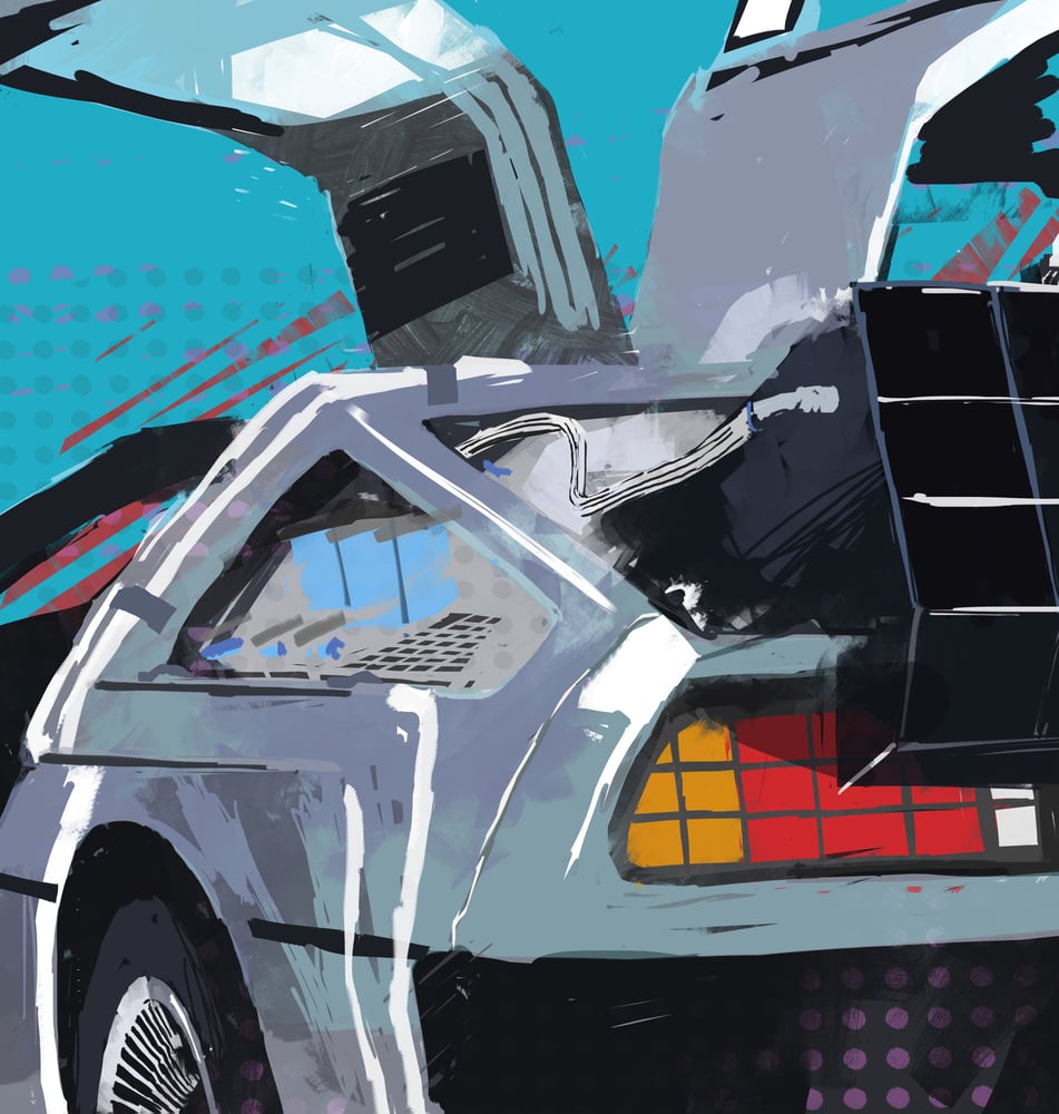 Image of "De Lorean" Limited Edition A3 Print 