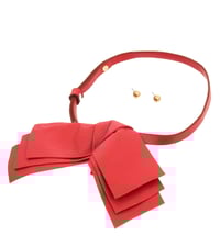 Image 2 of Leather Choker Necklace Set