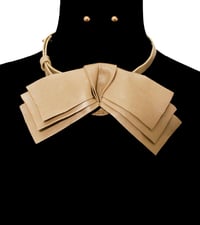 Image 3 of Leather Choker Necklace Set
