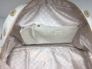 Image of Louis Vuitton Canvas Polka Dots Panama Bowly Bag