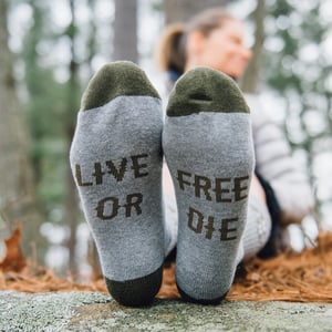 Image of Grey and Green Socks (1 pair)