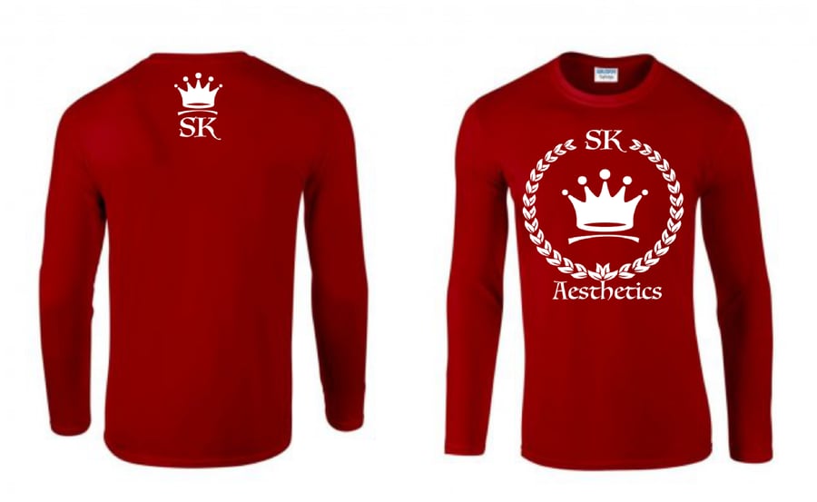 Image of Lava Red White Long Sleeve - Slim fit