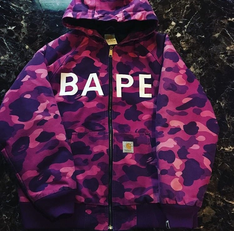 Purple best sale bape windbreaker