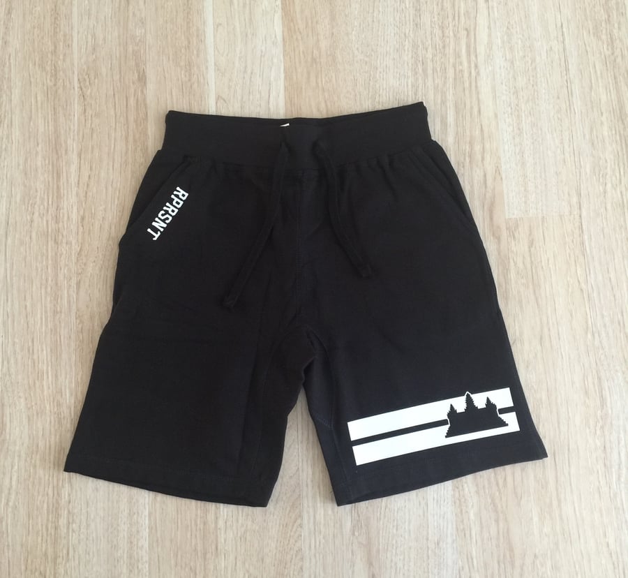 Image of Double Striped Fleece Shorts