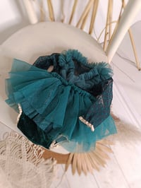 Image 5 of Newborn dress for photo shoots | Gabrielle | emerald dots