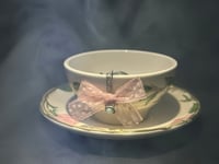 Image 1 of  Genuine Opal Stone and Pink Lace Ribbon Tea Strainer Steeper Infuser