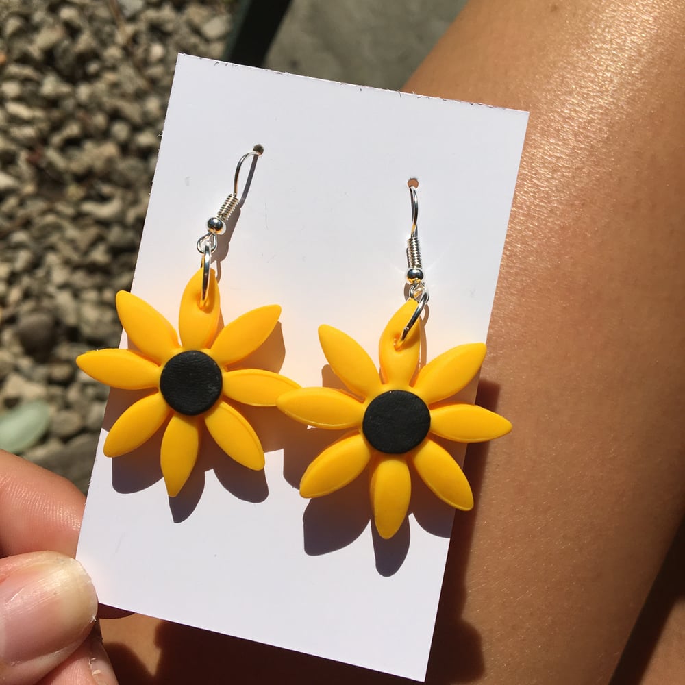 Polymer Clay Sunflower Earrings