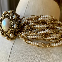 Image 7 of Miriam Haskell -Esque Faux Pearl Gold Necklace