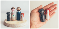 Image 4 of Figuras de madera + Mascotas para Tarta de Boda