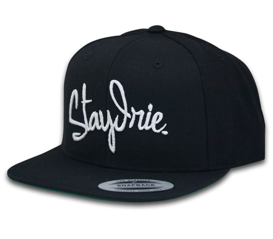 Image of StayIrie. SNAPBACK HAT - BLK/WHT-RED