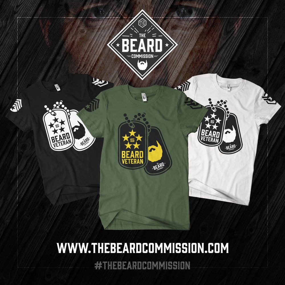 Image of Beard Commission - 5 Star Beard Veteran T-Shirt