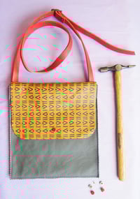 Image 1 of Printed Leather Satchel