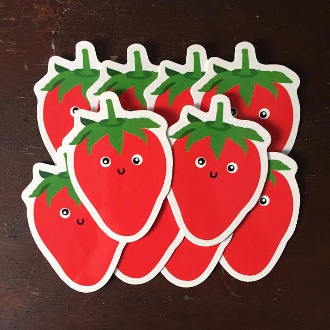 Image of Strawberry Sticker Pack (15+ count)