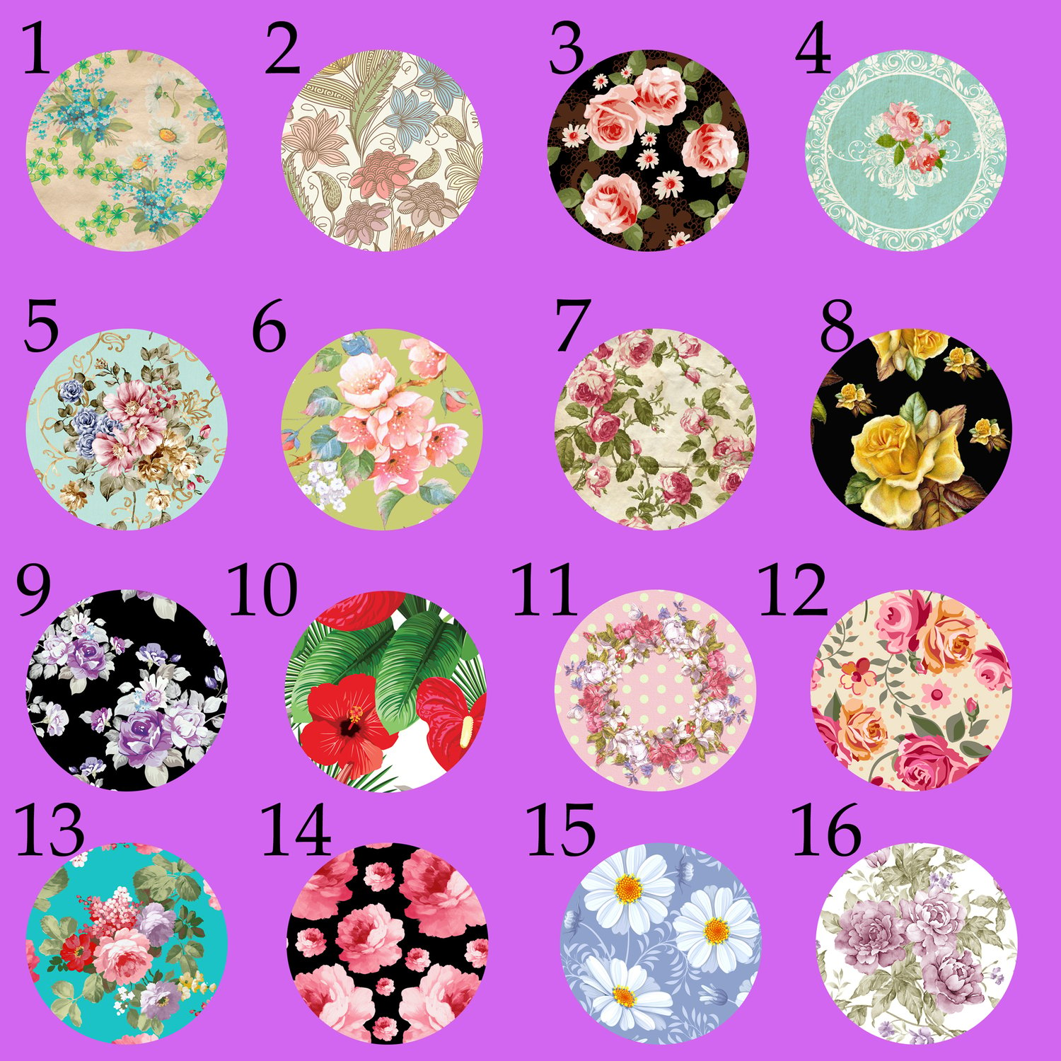 Image of Floral Print Plugs 2 (sizes 2g-2")