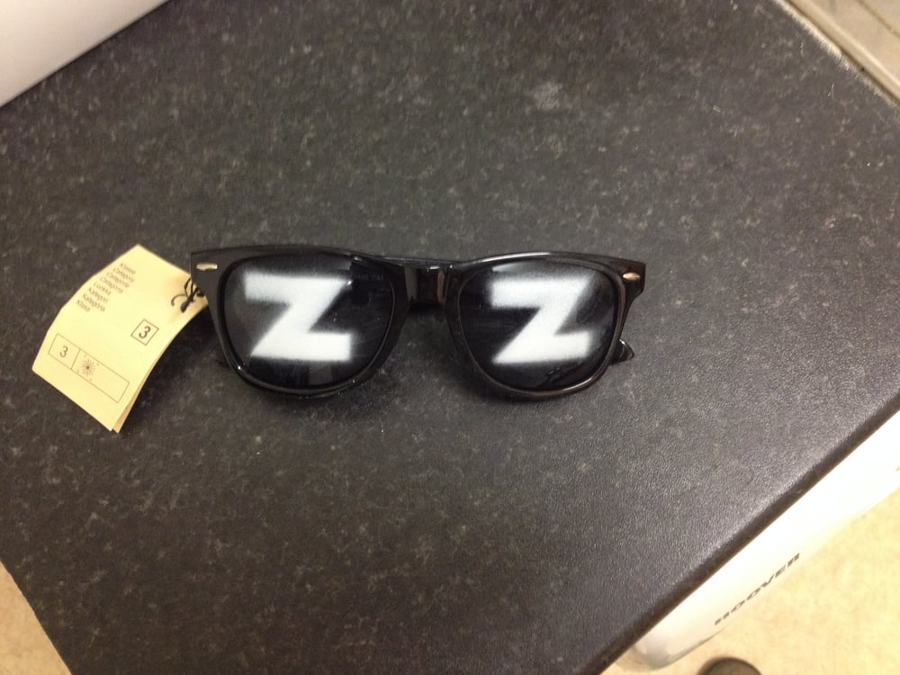 'Z-Ray Spex' printed sunglasses