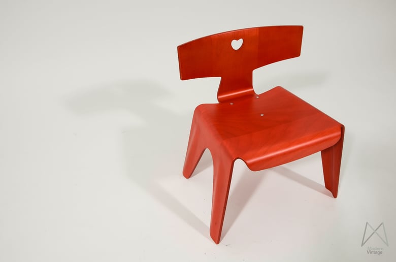 Image of Eames Childs Chair Red Vitra Childrens Furniture