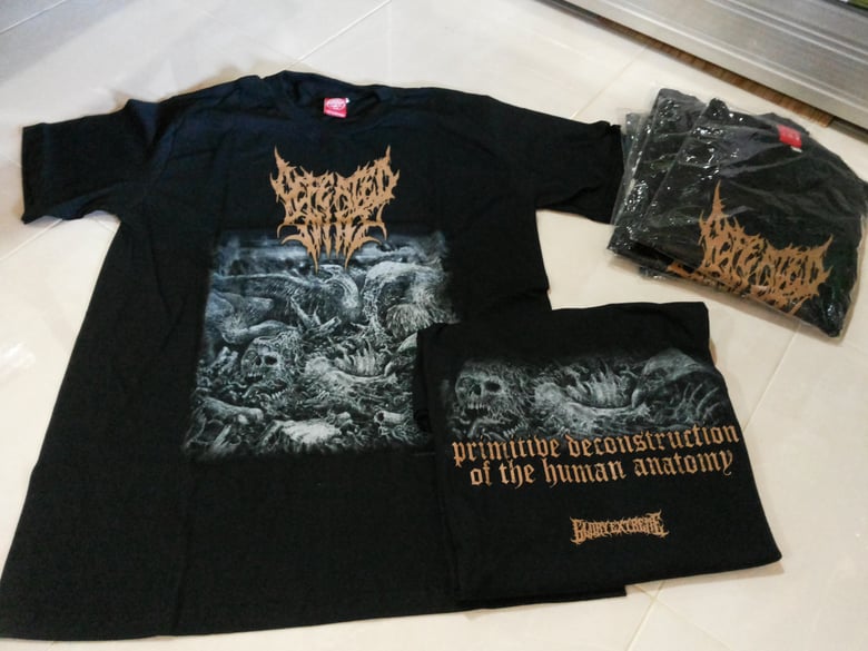 Image of T Shirt Defeated Sanity "primitive decontruction of the human anatomy"