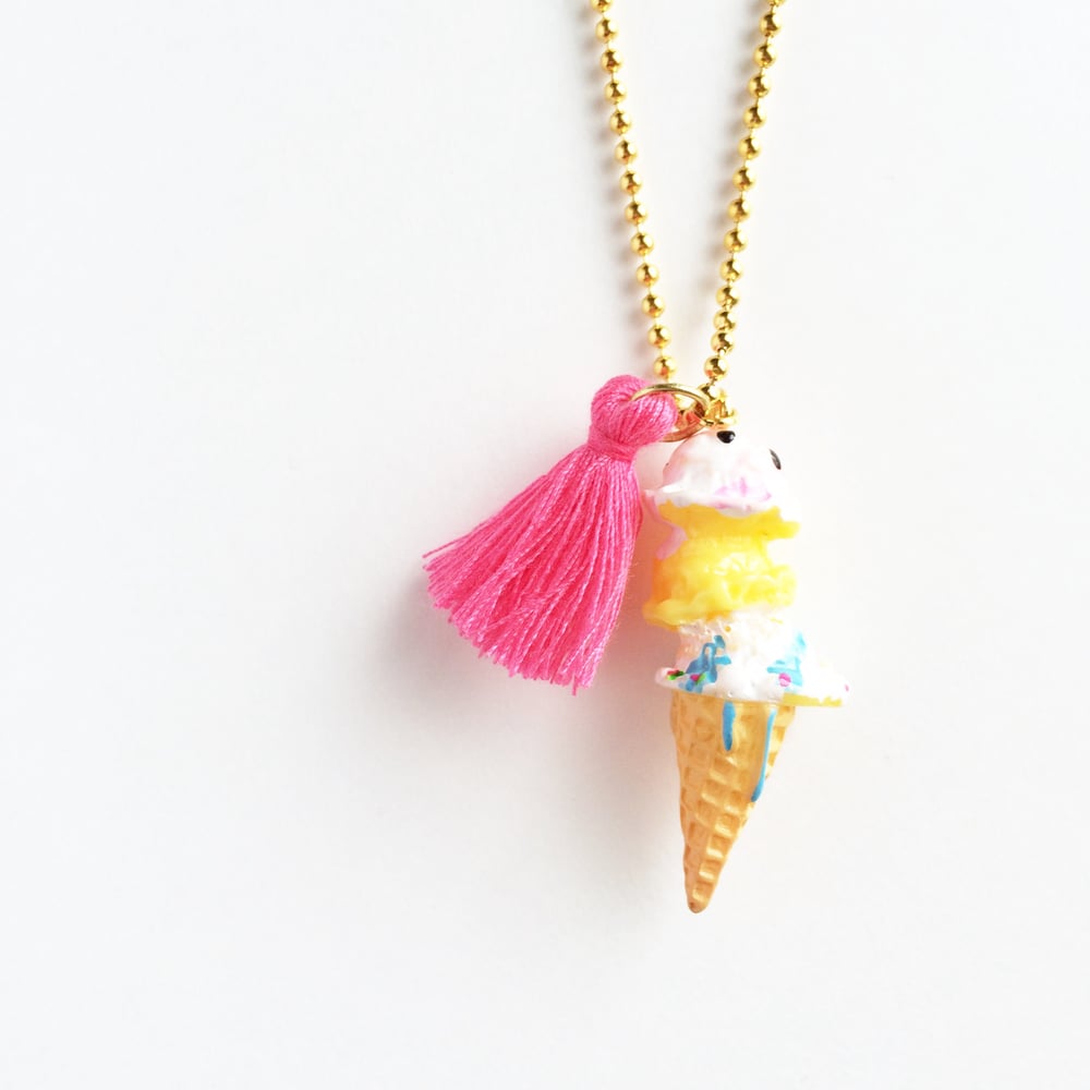Image of Yummy Ice-cream Cone Necklace 