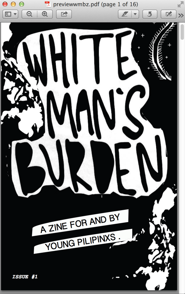 Image of White Man's Burden Issue #1 (e-zine download)