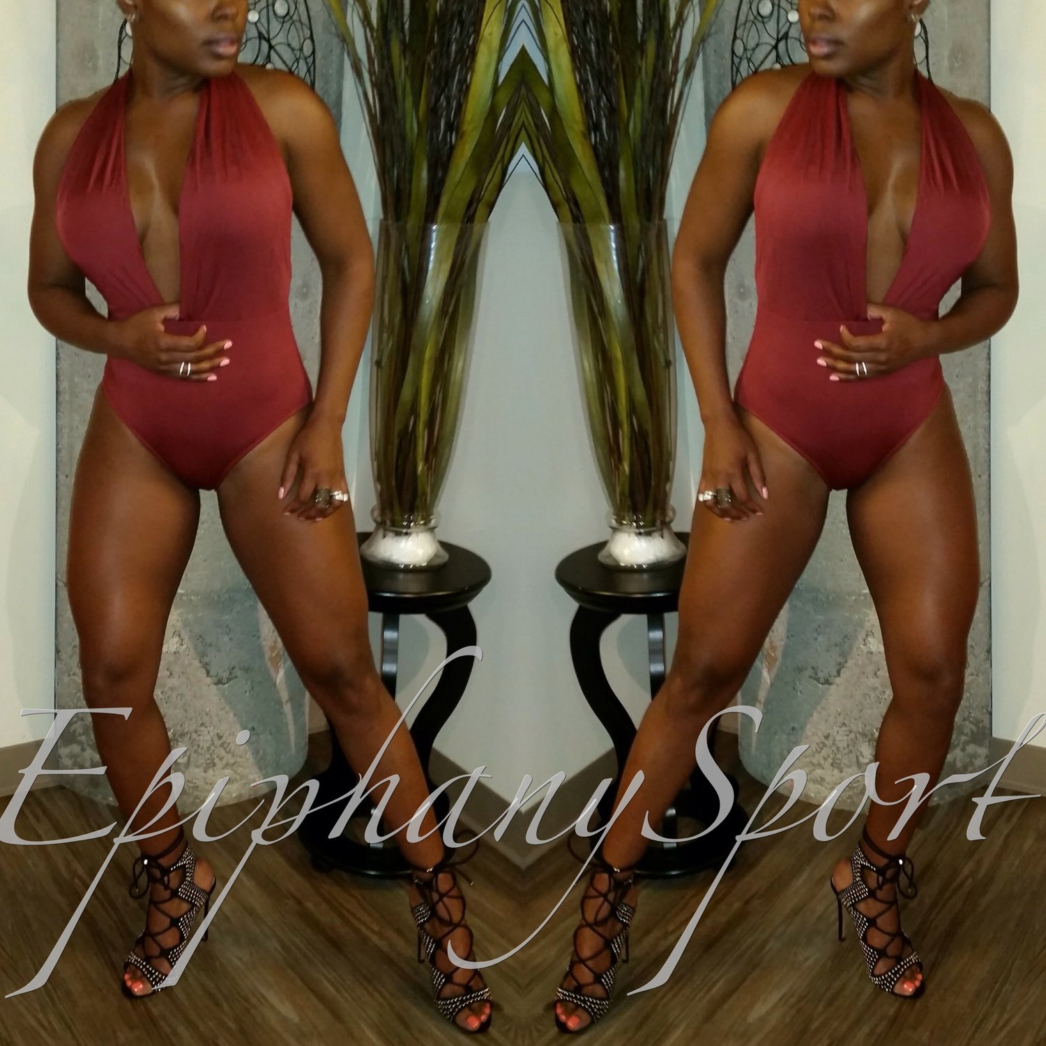 Image of The Burgundy 'Monica' Swimsuit-**ON SALE**