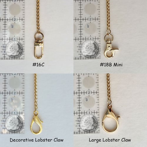 Image of GOLD Chain Luxury Strap - Mini Braided Chain - 3/16" (4mm) Wide - Choose Length & Hooks/Clasps