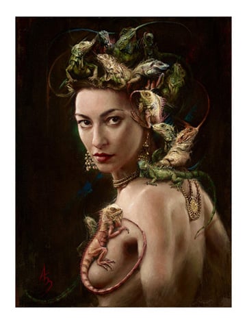 Image of Alexandra Manukyan  'Amfibien Goddess' giclée print