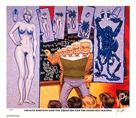 Image of ROBERT WILLIAMS  'Infinite Einsteins and the...' lithograph print