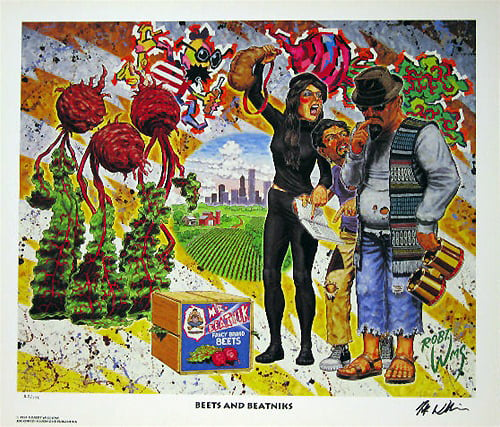 Image of Robert Williams 'Beets and Beatnik' signed lithograph