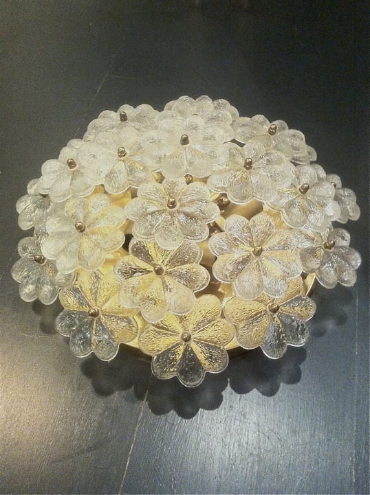 Image of Flower Wall Light or Flush Mount by Palme, Germany 1960s