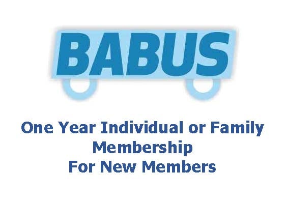 Image of New BABUS Membership - Family or Individual - for one year to 31st March 2020