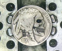 Open Jaw Skull Buffalo Nickel 