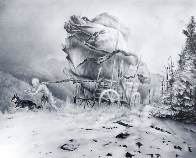 Image of Dan Quintana 'Snow' original art 