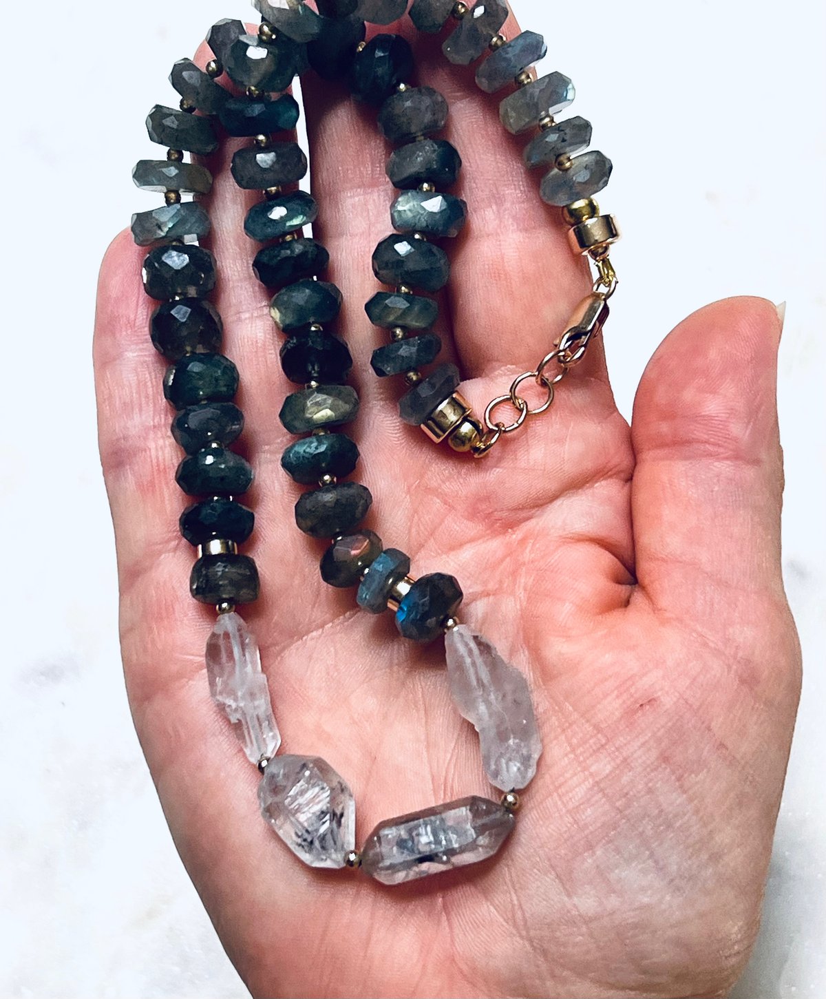 *new* HORIZONS-labrodorite + 4 tibetan quartz