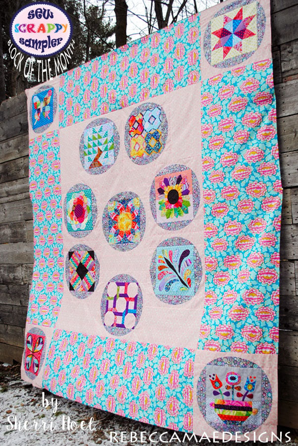 Image of Sew Scrappy ~ Block of the Month Sampler Quilt