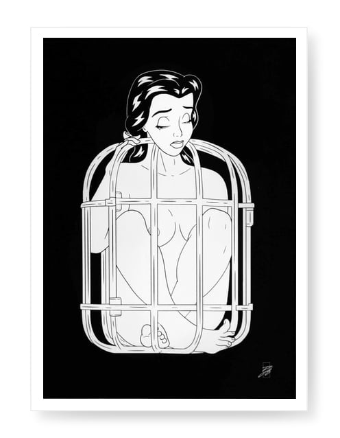 Image of Fairytale Bondage series - Belle mini size print