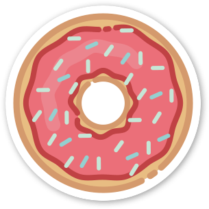 Image of 2 x Donut Stickers