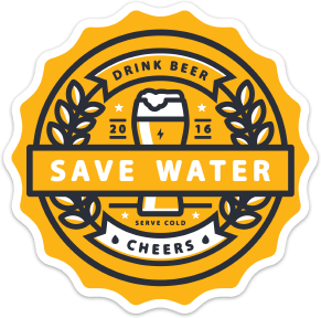 Image of 2x Save Water Stickers