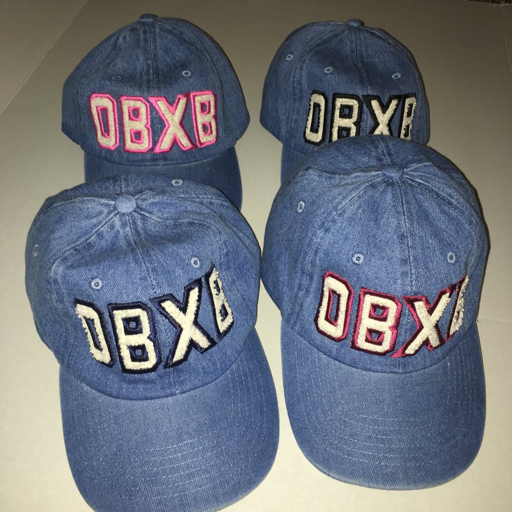 Image of Denim "OBXB" Strap Hats