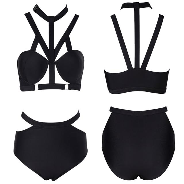 Image of AquaBliss "Strap Me In" Black Bikini
