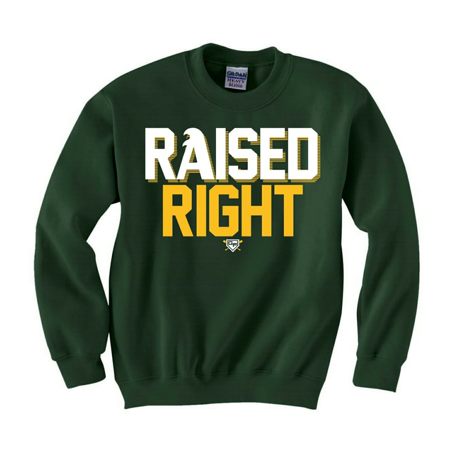 Image of Green "RAised Right" Crewnecks