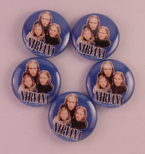 Image of 5 - 1" Nirvana Hanson buttons, magnets, flatbacks, or keychains.