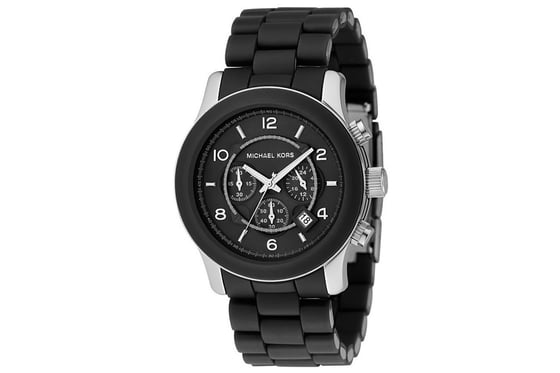 Image of MICHAEL KORS Mens Runway Black Chronograph Watch MK8107