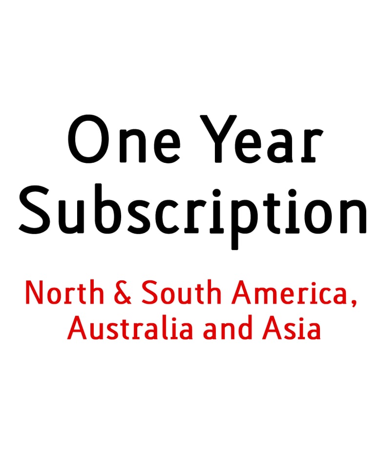 Image of 1 Year Print Subscription - Outside Europe