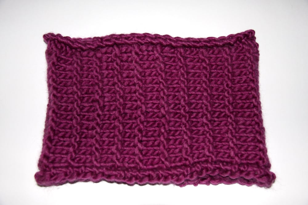 Image of Hand Knitted Purple Snood